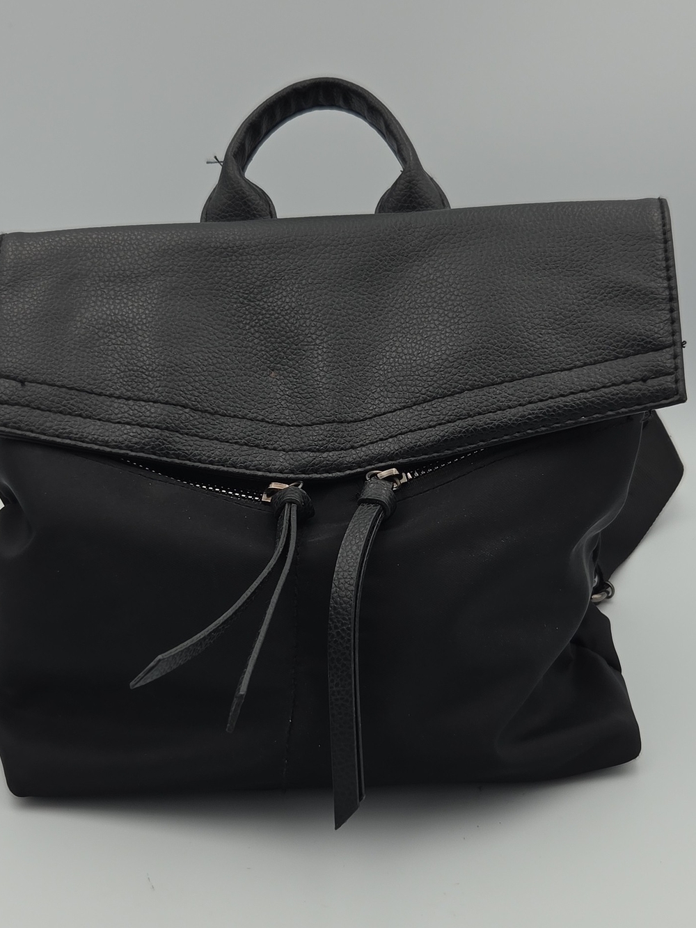 Botkier Black Fold-Over Backpack Tote